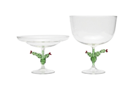 Glass Cactus Bowl & Plate