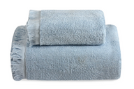 Sky Blue Fringe Bath Towel Set
