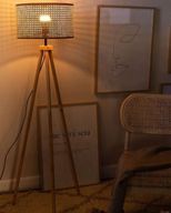 Sunlit Corner Rattan Floor Lamp