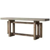 Rustic Luxe Console with Burl Veneer Surface