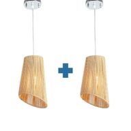 Boho Woven Pendant Lights - Set of 2 - A41