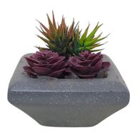 Artificial Plants Set with Grey Pot
