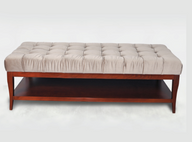 مقعد طويل منجد برف