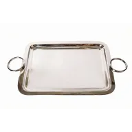 صينية فضية مستطيلة – نحاس مطلي بالنيكل