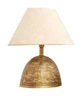 Carved Metal Table Lamp