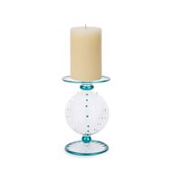 Frosted Sea Blue Color Candle Holder