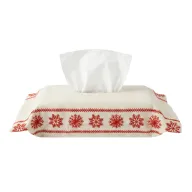 Red Snowfall Tissue Box Cover