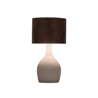 Clay Haven Table Lamp with Brown Shade