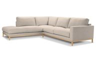 Novoli Sectional Sofa With Red Beech Wood Base