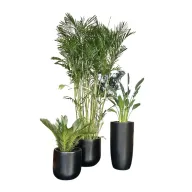 Trioest Fiberglass Pots With Plants
