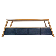 Pyra Rustic TV Unit With Cane Panels