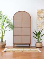 خزانة جان من خشب الزان وقماش التويد