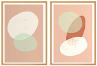 A Pair of Abstract Wall Art - Original Framed Art Prints