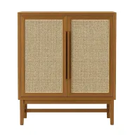 Sidra Cane Cabinet With Sturdy Wooden Structure