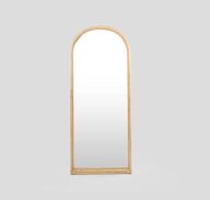 مرآة حائط أوفال مقوسة من الخيزران