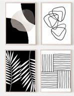 Monochrome Abstract Printed Artwork Collection - Set of 4 Prints