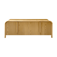 Curva Minimalist Wooden TV Unit - Rounded Edges Design