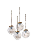 Round Glass Pendant Set of 4