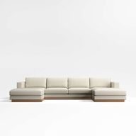 Ashby U-Shaped Sofa With Red Beech Wood Base and High-Density Upholstery