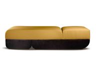 Z Ottoman With Upholstered Seat & Wooden Base