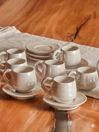 طقم فناجين شاي فخار لوميير- 6 قطع