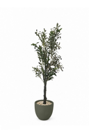 Realistic Artificial Olive Tree In Curve Pot