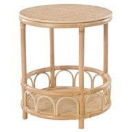 Bamboo Side Table With Shelf
