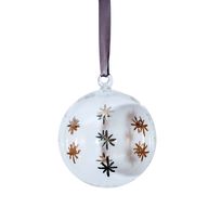 Platinum Star Glass Christmas Ornament