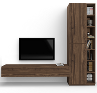 وحدة تلفاز تايمليس برف مدمج وأرفف تخزين