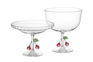 Glass Cherry Bowl & Plate