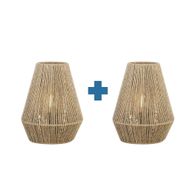 أباجورات بوهيمية مضفّرة - طقم مكون من 2 - A122