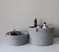 Handmade Set of 2 Woven Cotton Organizers