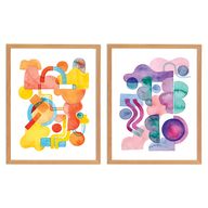 لوحتين السحب والشمس المشرقة