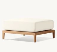 Curve Ottoman With Swedish Wood And Waterproof Fabric