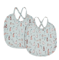Blue Bunnies Bib (Set of 2)