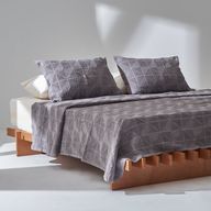 طقم غطاء سرير رمادي