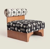 Marcella - Statement Chair In Printed Boucle Fabric