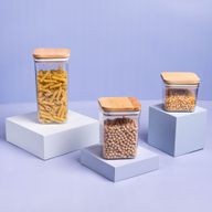 Acrylic Wood Square Container Set