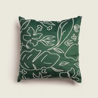 Gold Leaf - Velvet Embroidered Cushion