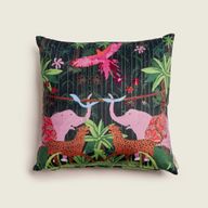 Pink Jungle - Velvet Cushion