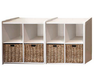 Cubes Storage Unit In MDF With Storage Boxes