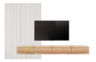 وحدة تلفزيون جاي المعلقة مع تغطية خشبية و5 أدراج