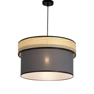 Printed Woody Single Pendant with Dark Grey Shade - YL-S-731-DG