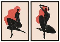 Figurative Red-Head Girl Print Set