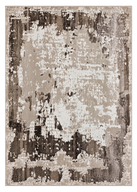 Stone Wash Ivory Brown Machine Rug