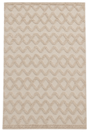 Ivory Wave Tufted Cotton Kilim Rug