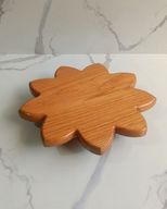 Daisy Cake Stand In Oak Wood Natural Wood Finish