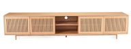 Wooden TV Unit With Ventilated Slatted Design