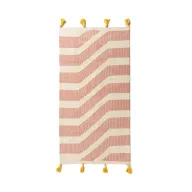 Current Pink Chevron Handwoven Cotton Rug – 100% Natural Cotton - 150*80 cm
