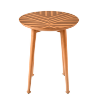 Geo Side Table - Walnut - Cherry & Oak Veneer - Round Top
